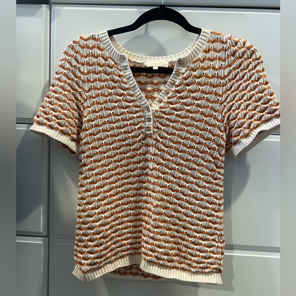 Sezane Mae Jumper Ecru / Ocre - Size XS - Picture 5 of 15